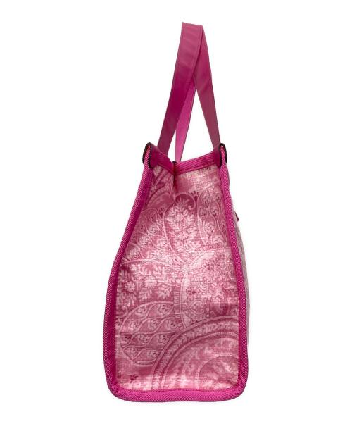 ETRO（エトロ）ETRO (エトロ) ペイズリー柄 ナイロンバッグ ピンクの古着・服飾アイテム
