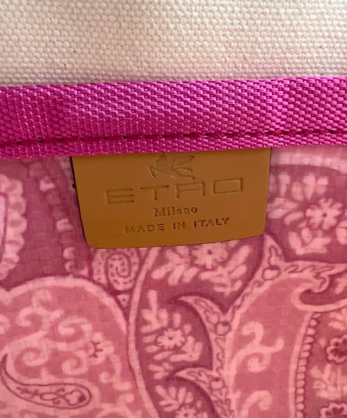 ETRO（エトロ）ETRO (エトロ) ペイズリー柄 ナイロンバッグ ピンクの古着・服飾アイテム