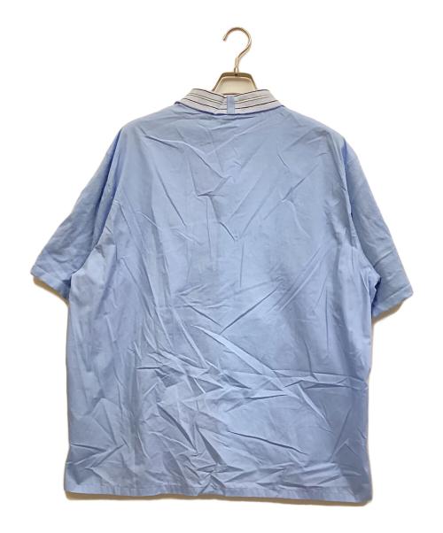 Coohem（コーヘン）Coohem (コーヘン) KNIT PATCHWORK S/T ブルー サイズ:XLの古着・服飾アイテム