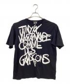 COMME des GARCONS JUNYA WATANABE MANコム デ ギャルソン ジュンヤ ワタナベ マン）の古着「プリントTシャツ」｜ブラック