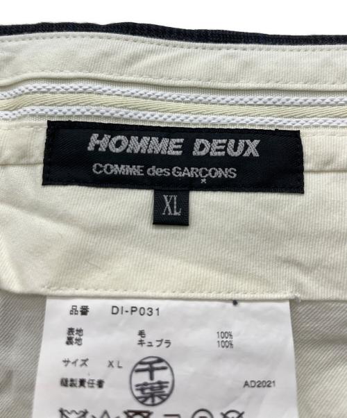 COMME des GARCONS HOMME DEUX（コムデギャルソン オム ドゥ）COMME des GARCONS HOMME DEUX (コムデギャルソン オム ドゥ) 切替チェックパンツ グレー サイズ:XLの古着・服飾アイテム