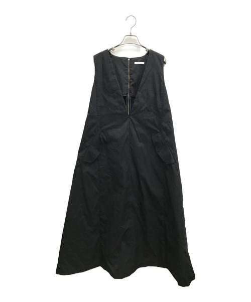 LE PHIL（ル フィル）LE PHIL (ル フィル) ダイヤモンドジャガードドッキングワンピース ブラックの古着・服飾アイテム