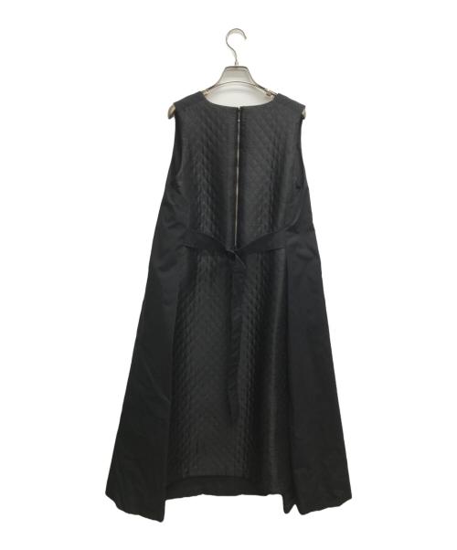 LE PHIL（ル フィル）LE PHIL (ル フィル) ダイヤモンドジャガードドッキングワンピース ブラックの古着・服飾アイテム