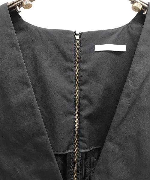 LE PHIL（ル フィル）LE PHIL (ル フィル) ダイヤモンドジャガードドッキングワンピース ブラックの古着・服飾アイテム