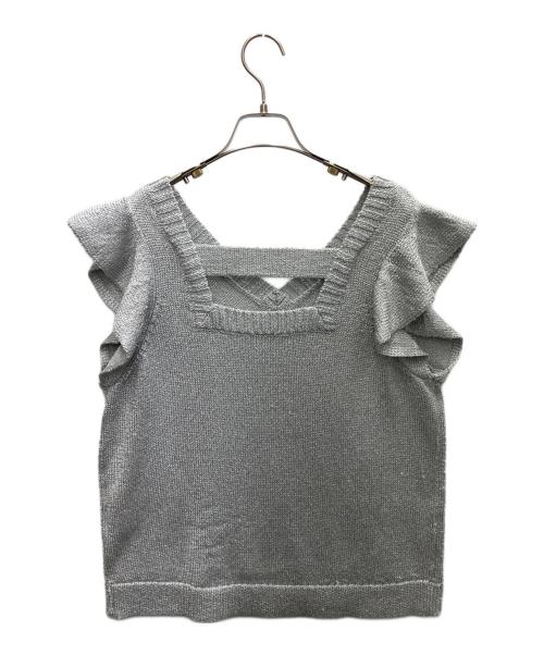 GRACE CLASS（グレースクラス）GRACE CLASS (グレースクラス) フリルスリーブラメノースリーブ シルバー サイズ:SIZE36の古着・服飾アイテム