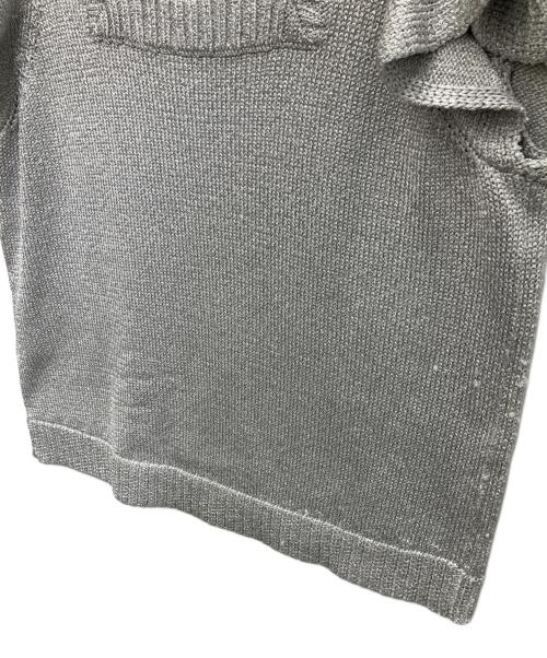 GRACE CLASS（グレースクラス）GRACE CLASS (グレースクラス) フリルスリーブラメノースリーブ シルバー サイズ:SIZE36の古着・服飾アイテム