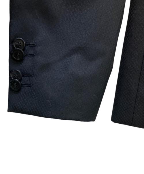 HUGO BOSS（ヒューゴ ボス）HUGO BOSS (ヒューゴ ボス) ラムレザー切替1Bテーラードジャケット ブラック サイズ:46の古着・服飾アイテム