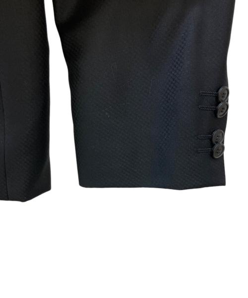 HUGO BOSS（ヒューゴ ボス）HUGO BOSS (ヒューゴ ボス) ラムレザー切替1Bテーラードジャケット ブラック サイズ:46の古着・服飾アイテム