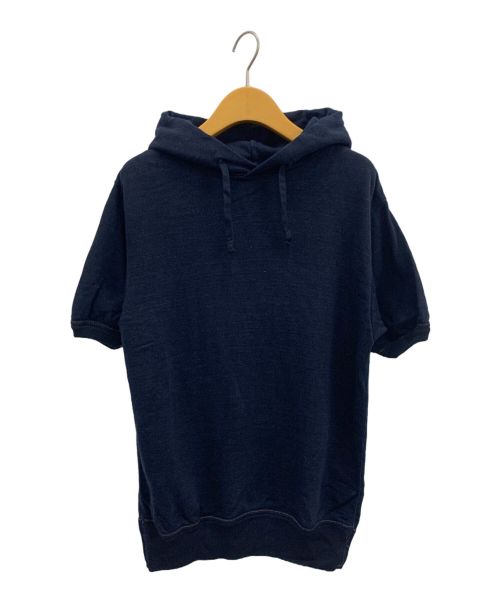 45R（フォーティファイブ・アール）45R (フォーティーファイブアール) 超ガーゼ裏毛の908フーディ（影色納戸 濃） インディゴ サイズ:2の古着・服飾アイテム