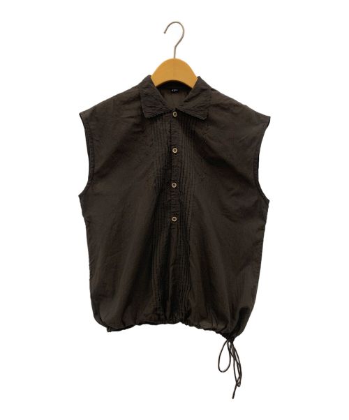 45R（フォーティファイブ・アール）45R (フォーティーファイブアール) インドカディdeノースリーブトップ. ブラウンの古着・服飾アイテム