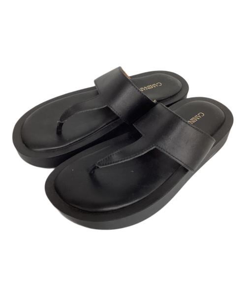 Caminando（カミナンド）Caminando (カミナンド) THONG PLATFORM サンダル ブラック サイズ:6の古着・服飾アイテム