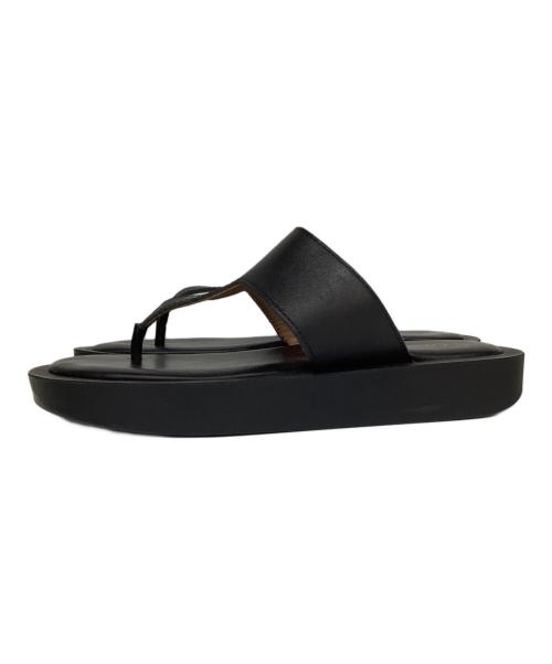 Caminando（カミナンド）Caminando (カミナンド) THONG PLATFORM サンダル ブラック サイズ:6の古着・服飾アイテム