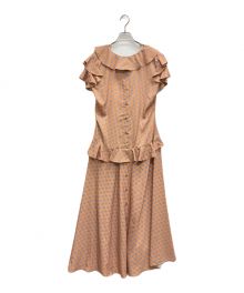 ROKH（ロク）の古着「ロゴブラウスワンピース」｜オレンジ