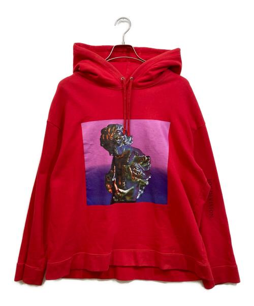 RAF SIMONS（ラフシモンズ）RAF SIMONS (ラフシモンズ) Classic Hoody JOY DIVISION レッド サイズ:Mの古着・服飾アイテム