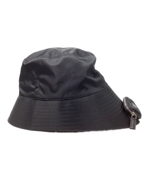PRADA（プラダ）PRADA (プラダ) Re-Nylon Bucket Hat(リナイロン バケットハット) ブラック サイズ:XLの古着・服飾アイテム