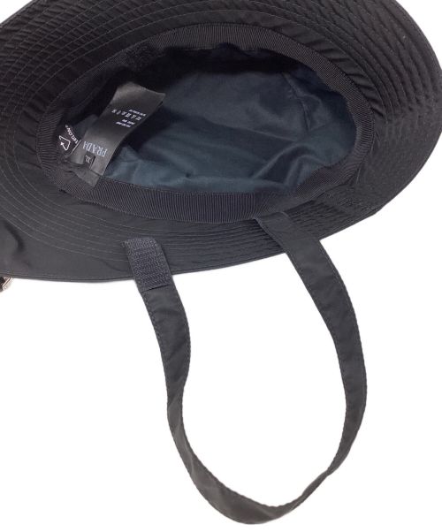PRADA（プラダ）PRADA (プラダ) Re-Nylon Bucket Hat(リナイロン バケットハット) ブラック サイズ:XLの古着・服飾アイテム