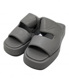 quartierglam（カルチェグラム）の古着「PLATFORM PUFFY SLIDE SANDALS / プラットフォームパフィースライドサンダル」｜グレー