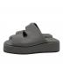 quartierglam (カルチェグラム) PLATFORM PUFFY SLIDE SANDALS / プラットフォームパフィースライドサンダル グレー サイズ:35 1/2：5000円