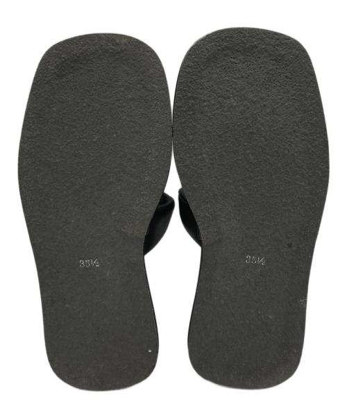 quartierglam（カルチェグラム）quartierglam (カルチェグラム) PLATFORM PUFFY SLIDE SANDALS ブラック サイズ:35.5の古着・服飾アイテム