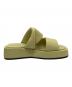 中古・古着 quartierglam (カルチェグラム) PLATFORM PUFFY SLIDE SANDALS / プラットフォームパフィースライドサンダル イエロー サイズ:35 1/2：5000円
