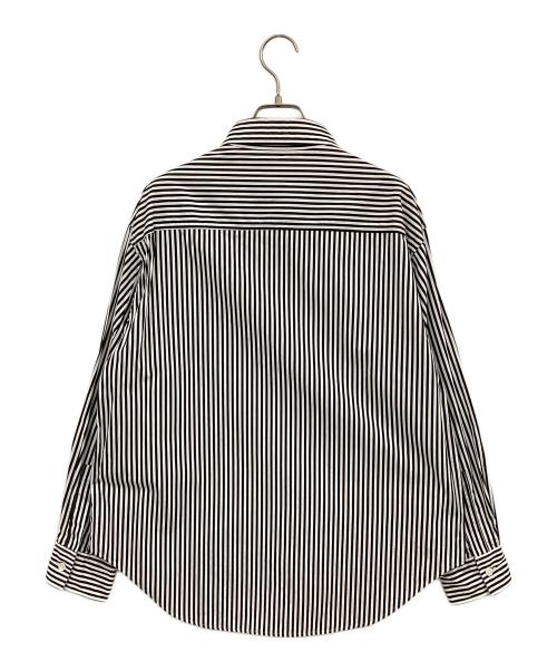 journal standard L'essage（ジャーナルスタンダード レサージュ）journal standard L'essage (ジャーナルスタンダード レサージュ) レギュラーカラーシャツ ホワイト×ブラック サイズ:FREEの古着・服飾アイテム