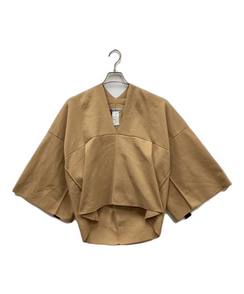 ISSEY MIYAKE（イッセイミヤケ）ISSEY MIYAKE (イッセイミヤケ) Vネックニット キャメル サイズ:2の古着・服飾アイテム