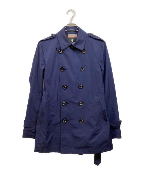 BLACK LABEL CRESTBRIDGE（ブラックレーベル クレストブリッジ）BLACK LABEL CRESTBRIDGE (ブラックレーベル クレストブリッジ) サマーショートトレンチコート ネイビー サイズ:Mの古着・服飾アイテム
