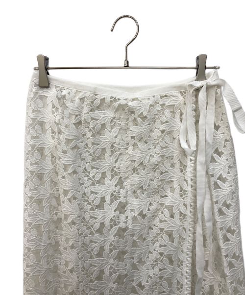 IENA（イエナ）IENA (イエナ) レースデザインスカート ホワイト サイズ:FREEの古着・服飾アイテム