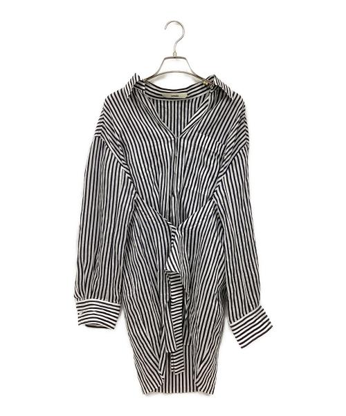 Venit（ヴェニット）Venit (ヴェニット) shirt with bra シャツ ネイビー サイズ:38の古着・服飾アイテム