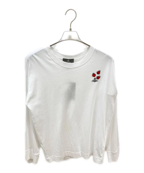 Vivienne Westwood man（ヴィヴィアン ウェストウッド マン）Vivienne Westwood man (ヴィヴィアン ウェストウッド マン) LADYBIRDS ロンT ホワイト サイズ:42 未使用品の古着・服飾アイテム