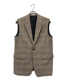 MACPHEE（マカフィー）の古着「ストレッチポプリン ラペルカラージレ」｜ベージュ