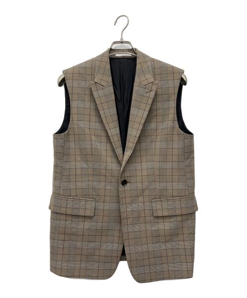 MACPHEE（マカフィー）MACPHEE (マカフィー) ストレッチポプリン ラペルカラージレ ベージュ サイズ:36の古着・服飾アイテム