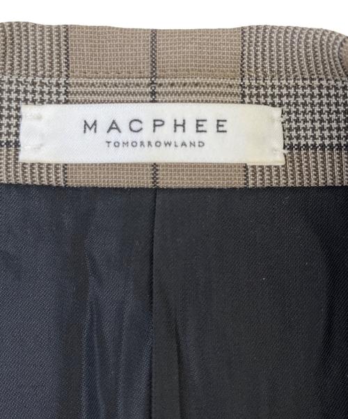 MACPHEE（マカフィー）MACPHEE (マカフィー) ストレッチポプリン ラペルカラージレ ベージュ サイズ:36の古着・服飾アイテム