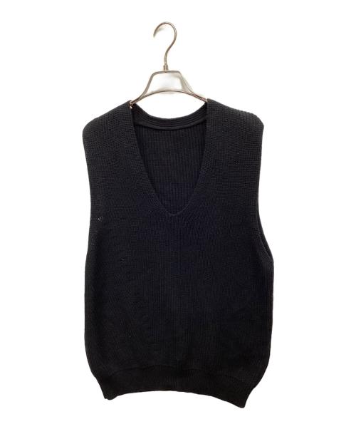 Y's for living（ワイズフォーリビング）Y's for living (ワイズフォーリビング) ニットベスト ブラック サイズ:FREEの古着・服飾アイテム