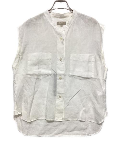 MARGARET HOWELL（マーガレットハウエル）MARGARET HOWELL (マーガレットハウエル) SOFT LINEN ノースリーブシャツ ホワイト サイズ:2 未使用品の古着・服飾アイテム