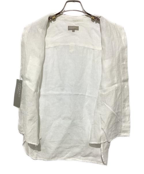 MARGARET HOWELL（マーガレットハウエル）MARGARET HOWELL (マーガレットハウエル) SOFT LINEN ノースリーブシャツ ホワイト サイズ:2 未使用品の古着・服飾アイテム