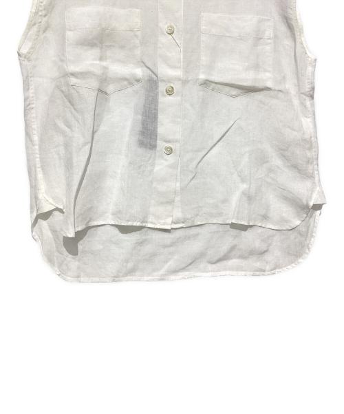 MARGARET HOWELL（マーガレットハウエル）MARGARET HOWELL (マーガレットハウエル) SOFT LINEN ノースリーブシャツ ホワイト サイズ:2 未使用品の古着・服飾アイテム