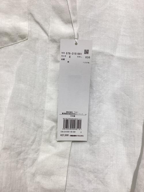 MARGARET HOWELL（マーガレットハウエル）MARGARET HOWELL (マーガレットハウエル) SOFT LINEN ノースリーブシャツ ホワイト サイズ:2 未使用品の古着・服飾アイテム