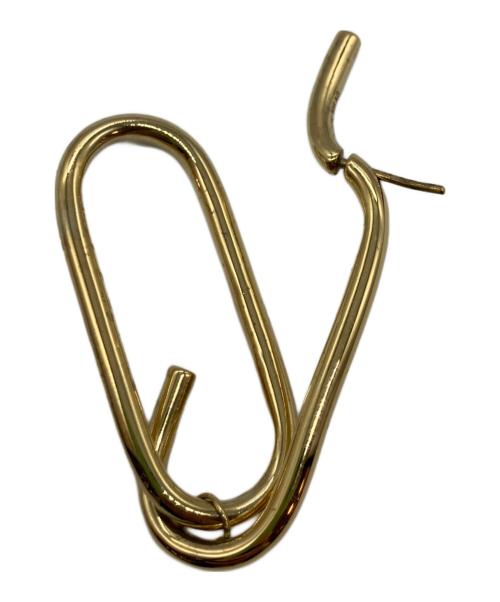 MARIA BLACK（マリアブラック）MARIA BLACK (マリアブラック) オーバルリンクピアス（片耳用） ゴールドの古着・服飾アイテム