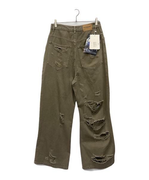 masonprince（メゾンプリンス）masonprince (メゾンプリンス) ダメージジーンズ ブラウン サイズ:Mの古着・服飾アイテム