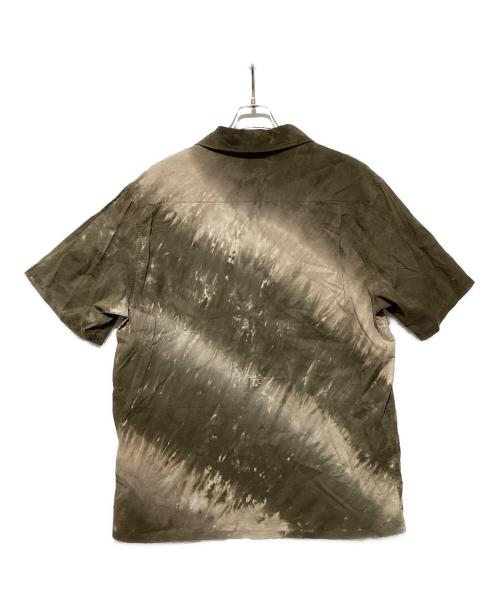 A BATHING APE（ア ベイシング エイプ）A BATHING APE (ア ベイシング エイプ) Ape Head One Point Tie Dye Shirt オリーブ×ベージュ サイズ:2XLの古着・服飾アイテム