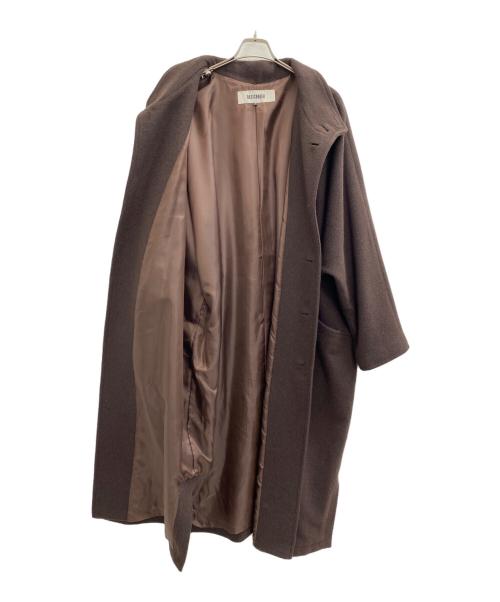 BASISBROEK（バージスブルック）BASISBROEK (バージスブルック) GREAT (グレート) スタンドカラーオーバーロングコート ブラウン サイズ:3の古着・服飾アイテム