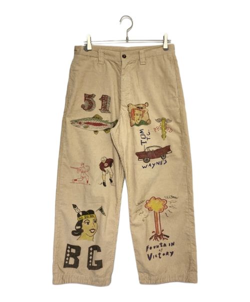 Are You Different（アーユーディファレント）Are You Different (アーユーディファレント) WESTOVERALLS (ウエストオーバーオールズ) AYD MEMORIAL TROUSERS ベージュ サイズ:W32の古着・服飾アイテム