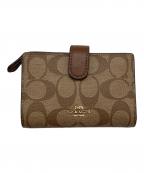COACHコーチ）の古着「2つ折り財布 F23553」｜ブラウン