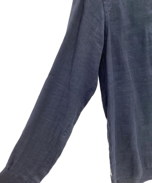 Massimo d' Augusto（マッシモダウグスト）Massimo d' Augusto (マッシモダウグスト) リネンプルオーバーシャツ ネイビー サイズ:XSの古着・服飾アイテム