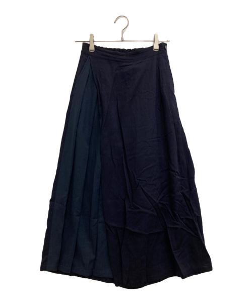 gomme（ゴム）gomme (ゴム) タックプリーツパンツ ネイビー サイズ:Mの古着・服飾アイテム