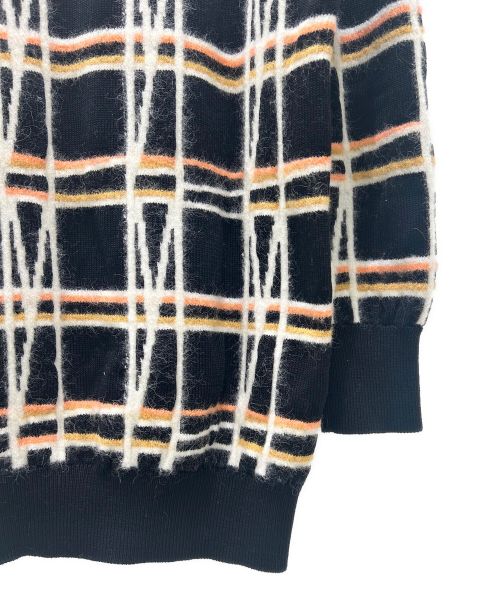 CHANEL（シャネル）CHANEL (シャネル) チェック柄ニットチュニック ブラック サイズ:36の古着・服飾アイテム