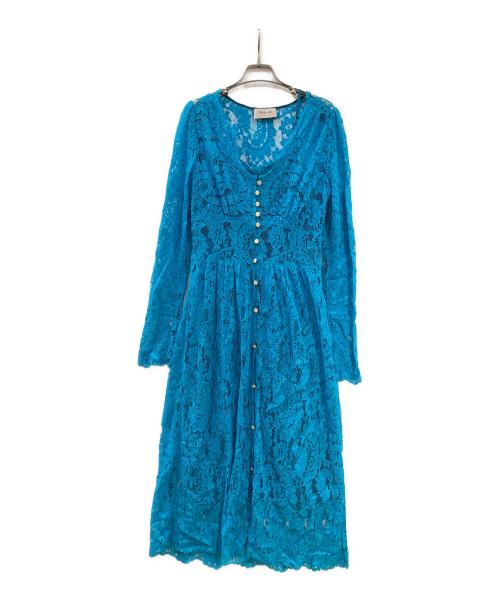 masaco teranishi（マサコテラニシ）masaco teranishi (マサコテラニシ) ロングレースワンピース ブルー サイズ:ーの古着・服飾アイテム