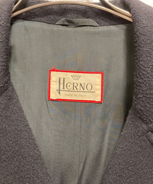 HERNO（ヘルノ）HERNO (ヘルノ) ウールカシミヤロングコート ブラック サイズ:無しの古着・服飾アイテム