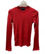 rita jeans tokyoリタジーンズトウキョウ）の古着「CREWNECK WOOL RIB KNIT」｜レッド